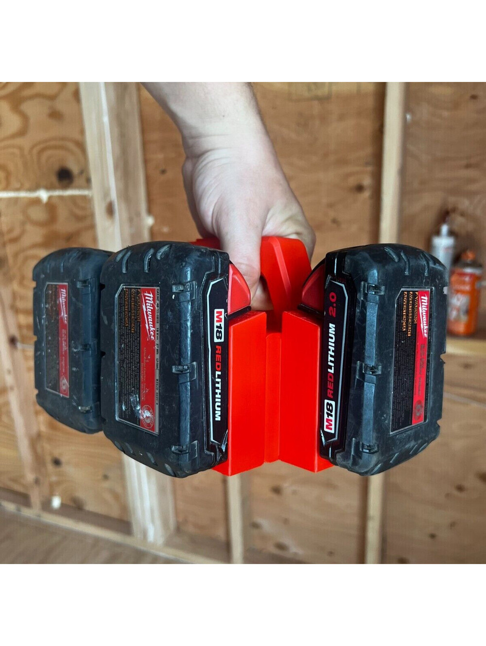 Milwaukee M18 Battery Caddy | Carrying Case | Battery Holder | Holds 6 Batteries